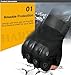 SUJAYU Outdoor Gloves for Men, Knuckle Protection Workout Gloves - Training, Fingerless (M, Black)