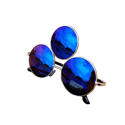 Third Eye Sunglasses Reflective Mirrored Dark Blue Lens