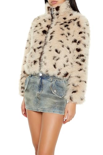 Forever 21 Women's Cheetah Faux Fur Zip-up Coat4