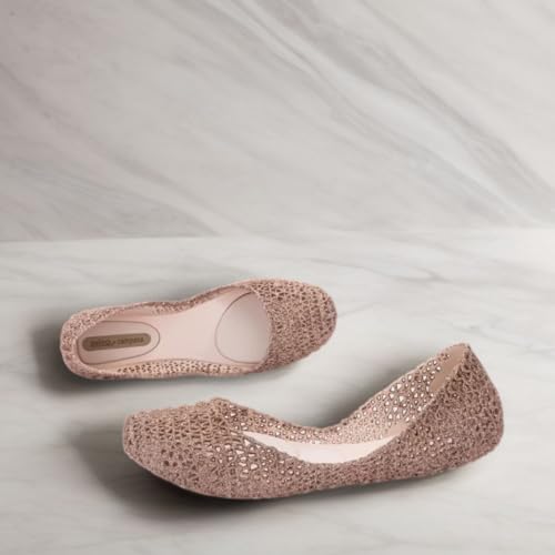 Melissa Campana Papel 20 damskie baleriny z zamkniętymi palcami, Różowy różowy brokat 52326, 39 EU