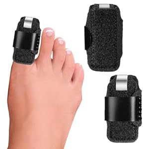 Toe Splint Straightener for Hammer Toe Adjustable Toe Corrector Brace for Bent Toe Claw Toe for Women Men Broken Toe Support 2Pcs