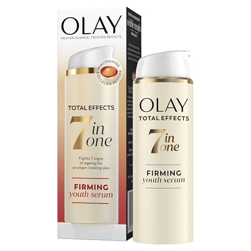 Olay Total Effects 7 in 1 Firming Youth Serum Anti-Ageing Face Serum with Niacinamide & Collagen Peptide - Fight 7 Signs of Ageing for Younger-Looking Skin - 50ml