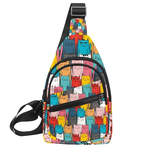 Bolsa de pecho para mujer tipo mochila cruzada azul para senderismo y viaje
