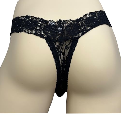 Mens Sissy Thong Underwear Panties Lingerie, Sexy Feminine Lace Clothes for Girly Femboy Male Cross-dressers2