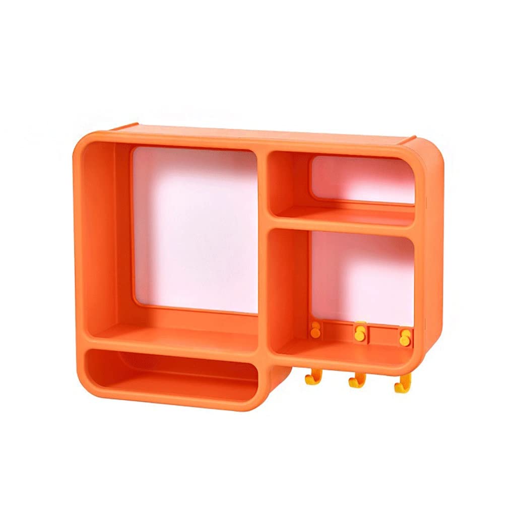 Vetrina cosmetica Scatola portaoggetti per cosmetici a parete Perforata Libera Mensola da bagno Scatola di immagazzinaggio Rossetto Contenitore per la cura della pelle 1 confezione Organizer per