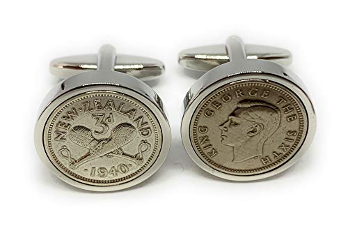 Gemelos Premium Nueva Zelanda 1940 Threepence