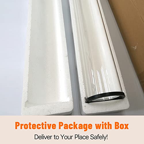 Kisworm Pyramid Patio Heater Glass Tube, Quartz Tube For Outdoor Heater Replacement Parts (49.5" Tall 4" Dia) #TOP3