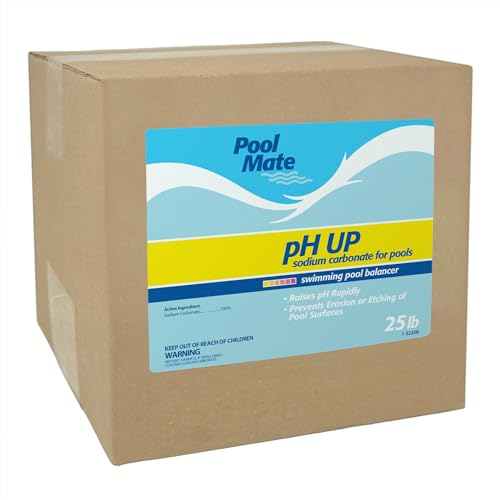 Pool Mate 25-Pounds Premium pH Up for Pools, 100% Sodium Carbonate