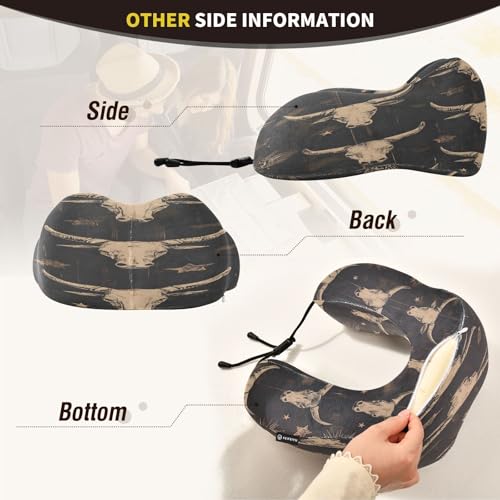 Almohada de viaje de espuma viscoelástica ajustable miniatura 4