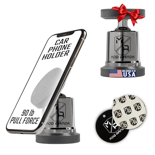 Mob Armor MobNetic Maxx Magnetic Car Phone Holder Mount, Black Chrome
