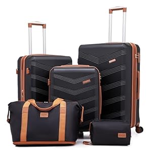 Expandable Luggage Sets 5 Piece, Ha...
