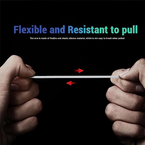 Image of LIRAMARK Magnetic Anti-Lost Strap Silicone Rope Wire Cable Connector String for AirPods Pro /Aipods Pro 2 / Airpods 1,2&3 / Earbuds (White)