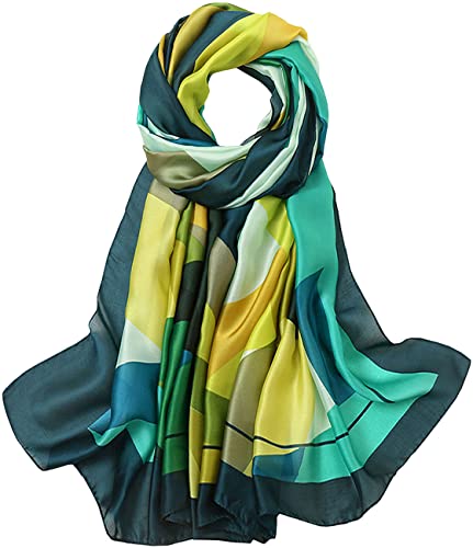 MAIRY Satin Ladies Scarfs Silk Scarf for Women UK Large Long Lightweight Stole Soft Fashion Wedding Shawls and Wraps - 180195