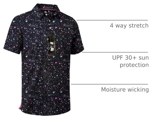 ZITY Mens Golf Shirt Short Sleeve UPF 50+ Athletic Casual Collared Polo M - image 4