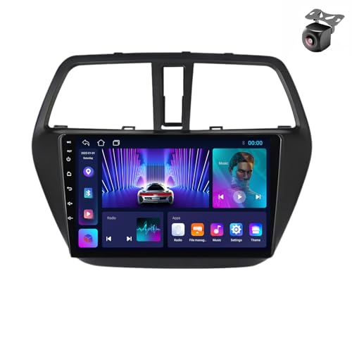 Android 14 Autoradio für Suzuki SX4 2 S-Cross 2012 2013 2014 2015 2016 GPS Navigation 9 Zoll Kapazitiver Touchscreen Auto Stereo Mit Lüfter Radio SWC FM RDS Carplay Android Auto (M100CP 4core 1+32G)