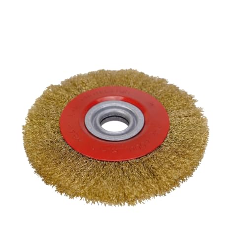 Profesyonel Saçaklı Daire Tel Fırça - 115 mm Avuç Taşlama (Spiral) Uyumlu - Pas Sökücü, Çapak Alma ve Yüzey Temizleme için Çelik Tel Fırça - Metal ve Kaynak İşlemleri için (175 mm)