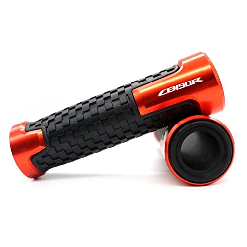 TUBBLI para Honda CB190R CB 190R CB190 Nuevo Diseño 7/8 '' 22mm Extremos De La Manija De La Motocicleta Empuñaduras Barra De Mano(Orange)