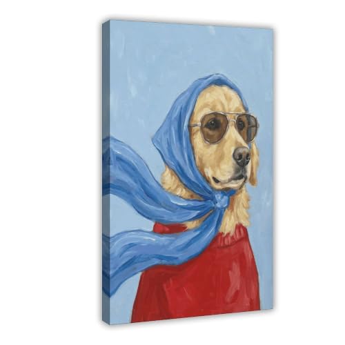 Portrait de chien de haute qualité sur toile Golden Retriever