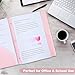 Two-Pocket-Folders with 3 Prongs, Letter Size Plastic Folders with Pockets and Prongs, Poly Plastic Folders for Office & School. 6 Pastel Colors (Pink - 6 Packs)
