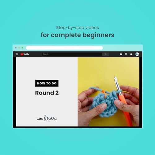 The Woobles LION Beginners Crochet Kit With Easy Peasy Yarn As Seen On Shark Tank - With Step-By-Step Video Tutorials - Sebastian The Lion thumb #2