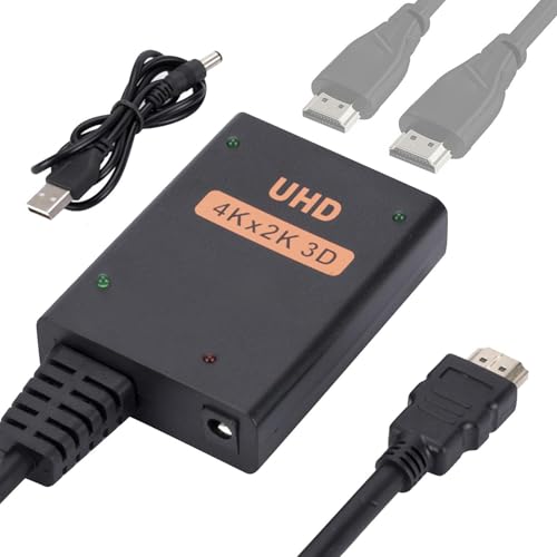 Monitor HD Splitter – Adaptador HD, concentrador de audio y vídeo, caja de distribución 1 en 2 salidas 4K, dispositivo de intercambio de señal de pantalla, conexión de visualización de alta definición