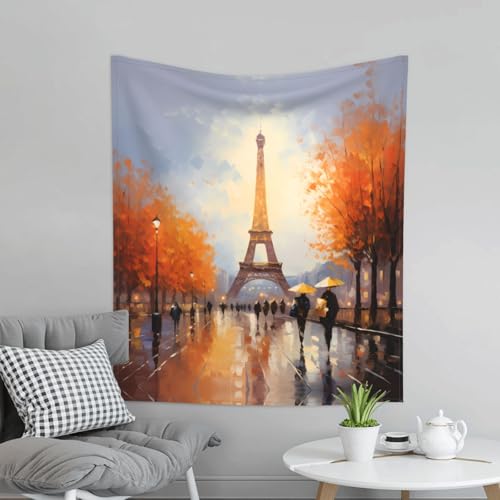 Tour Eiffel décoration murale salon grande tapisserie suspendre BROLEO