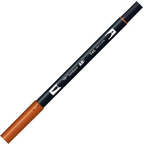 トンボ鉛筆 筆ペン デュアルブラッシュペン AB-T ゴールドオーカー 6本 AB-T946-6P