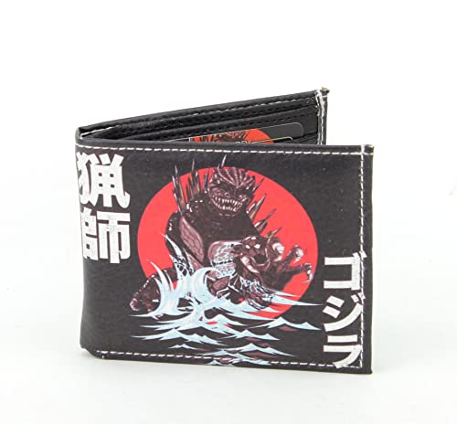 Li Vegan Leather Wallet For Men - Sea Monster Print Bifold Mens Wallet With Top-Flap 2 ID Windows, 6 Cards, 2 Inner Slots & 2 Cash Pockets - Clean Stitched Slim Mens Wallet & Gift Box2