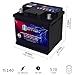 Mighty Max Battery MM-H4L Start and Stop Car BCI Group Size 140 Positive Terminal on Left Side [+ -] 12V 50 AH, 80RC, 570 CCA Rechargeable AGM Car Battery