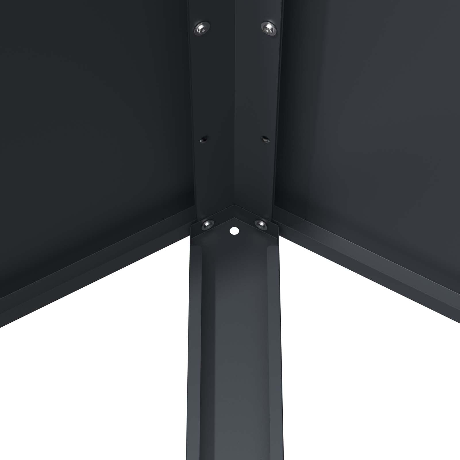 Schartec Podwyższona grządka metalowa, wygląd drewna, 150 x 75 x 77 cm, SHB1H odporna na promieniowanie