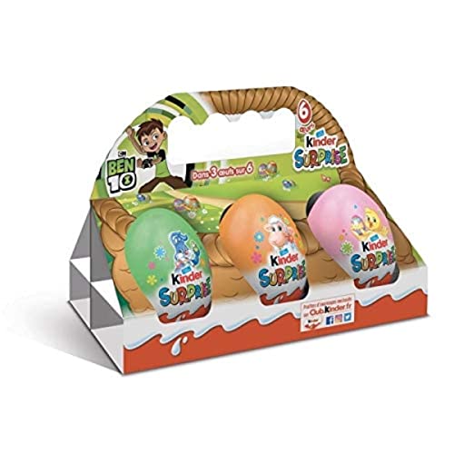 Kinder Oeufs Kinder surprise garçon - La boîte de 6, 120g