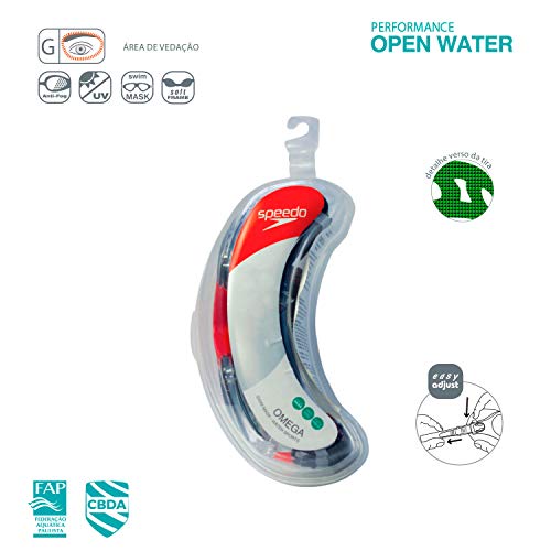 Speedo Omega Máscara de Natação, Unissex, Multicolorido (Verde Fume), Único