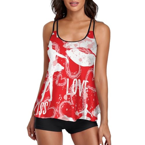 Maillot de bain tankini couvrant avec short de garçon pour masquer les complexes