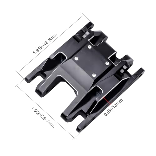 Image of Aluminum Skid Plate Transmission Mount Heavy Duty for TRX4M K10 High Trail F150 Bronco Defender 1 /18 Crawler Car Upgrades (Black Silver)
