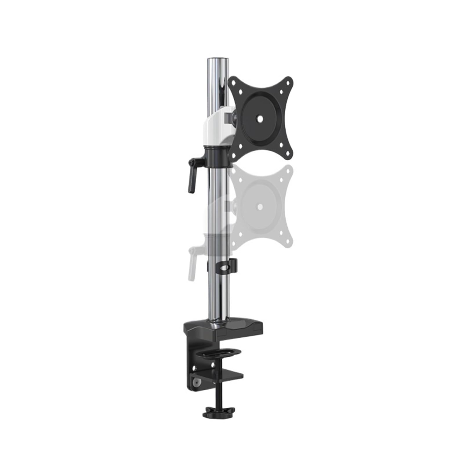 Computer monitor stand height adjustment base