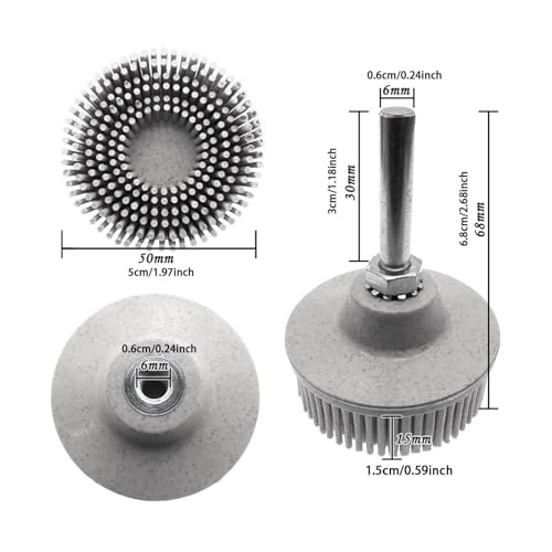 Disco de cepillo de 2 pulgadas gris para taladro y pulido de metales 3