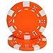 Brybelly 50 Orange Clay Composite Striped Dice 11.5 Gram Poker Chips