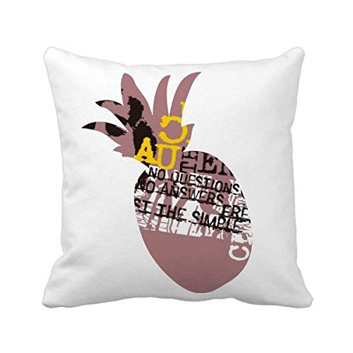 Housse de coussin ananas graffiti en tissu résistant fermeture éclair