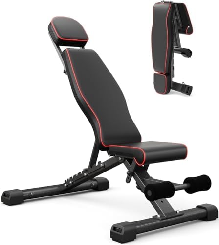 YOLEO Banco de Pesas Ajustable Utilidad Plegable,de Entrenamiento...