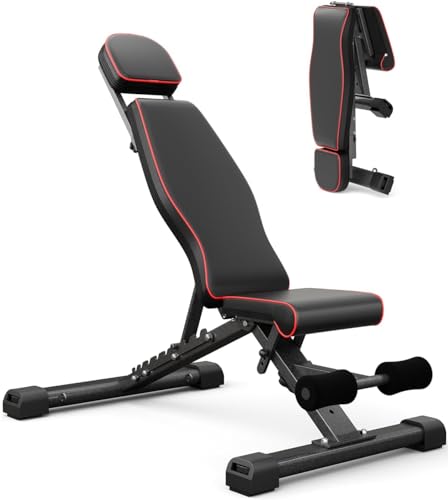 Entrenamiento con Pesas para Fuerza y Músculo: Guías Completas 3 YOLEO Banco de Pesas Ajustable Utilidad Plegable,de Entrenamiento...