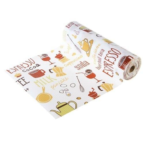 Image of Printing Antibacterial Cabinet pad Household Wardrobe mat Moisture pad Drawer pad Waterproof Non-Slip Paper pad Plastic Anti Slip Kitchen Cupboard Drawer Mat (3, 60 x 300cm)