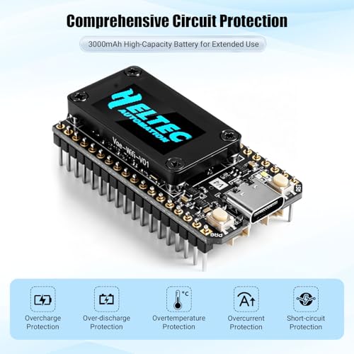 2 Sets WiFi LoRa 32 V4 ESP32 Development Board with OLED Display, GPS Module, 27dBm SX1262 Chip, 868 MHz Antenna, Compatible with Arduino IDE for IoT & LoRaWAN Projects - Image 4