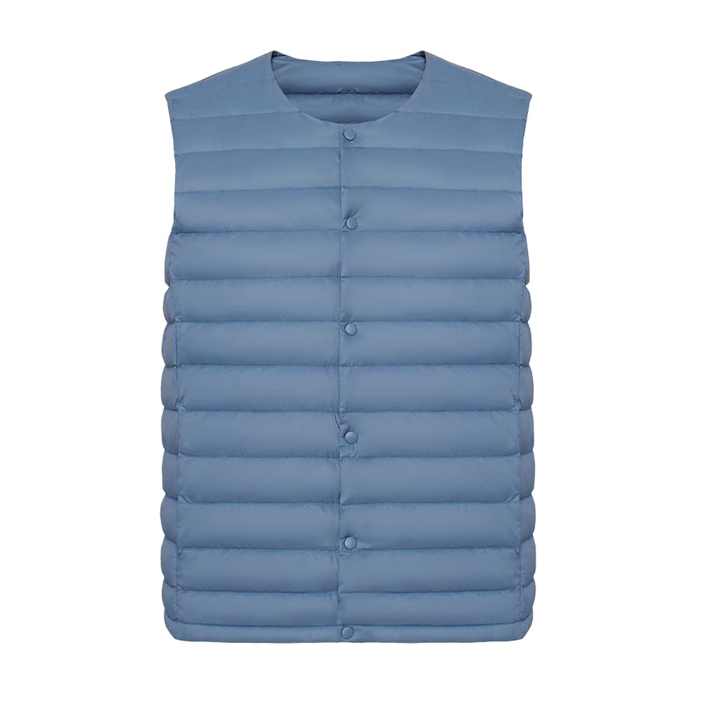 Gilet Invernale da uomo Tinta unita Giubbotto Gilet imbottito antivento Cappotto da escursionismo e viaggio Giubbotto Giacca senza maniche