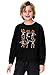 Remimi Black Halloween Sweatshirt For Girl Boys Pumpkin Shirt Long Sleeve Dancing Skeleton Print Pullover Tops Black 11-12 Years