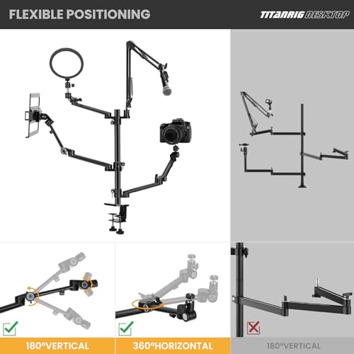 Image of TARION 4-in-1 Desktop Live Stream Stand Arm Set Titanrig Live