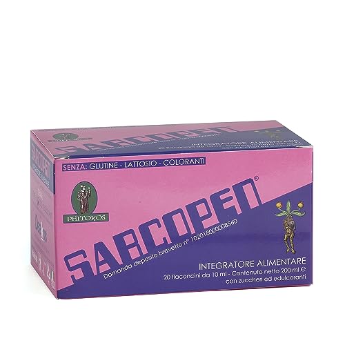 DEAKOS SARCOPEN Integratore alimentare contro il deperimento e il calo della massa e della forza muscolare - con Acido ursolico- 20 flaconi