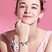 QMWKVNC Charm Bracelets for Girls,Exquisite Cute Cartoon Friendship Silver Bracelets Stainless Steel Bangle, Girls Jewelry Suitable for Holiday Gifts and Birthday Gifts (Bracelets-G)