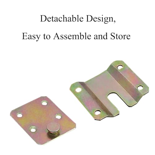 Image of TopHomer 4 Pairs Flush Mount Bracket Iron Heavy Duty Photo Frame Hook Picture Hanger Hanging Buckle Furniture Connector for Art Gallery Wall Mount Hardware, Colour-Coated