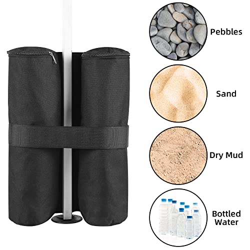 4-Pack Canopy Weights Sand Bags For Canopy Tent, Ohuhu Heavy Duty Weight Bags Sandbag For Pop Up Canopy Tents, Gazebo Weights For Instant Outdoor Sun Shelter Canopy Legs (Bag Only, Sand Not Included) #TOP3