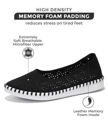 Project Cloud Flats for Women Footwear, Memory Foam & Flexible Outsole Loafers for Women's Fashion Sneakers - Womens Shoes, Sockless Wear Machine Wash Shoes for Women (Petunia)2